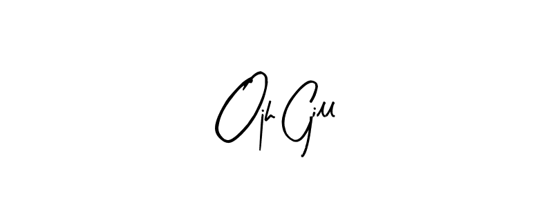 Arty Signature is a professional signature style that is perfect for those who want to add a touch of class to their signature. It is also a great choice for those who want to make their signature more unique. Get Ojh Gill name to fancy signature for free. Ojh Gill signature style 8 images and pictures png