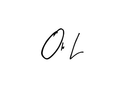 Design your own signature with our free online signature maker. With this signature software, you can create a handwritten (Arty Signature) signature for name Ok L. Ok L signature style 8 images and pictures png