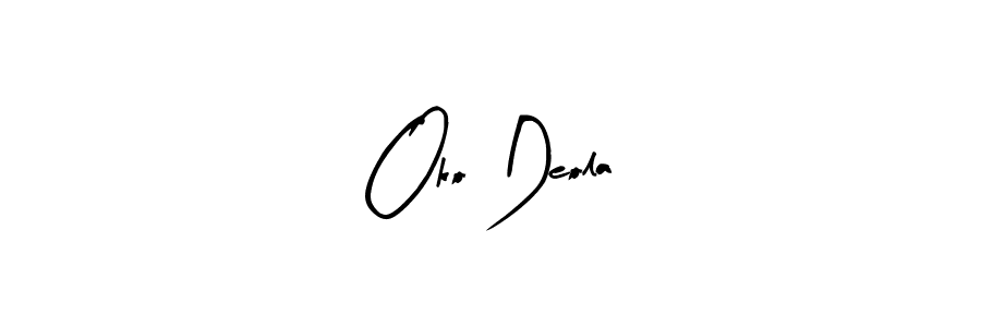 Similarly Arty Signature is the best handwritten signature design. Signature creator online .You can use it as an online autograph creator for name Oko Deola. Oko Deola signature style 8 images and pictures png