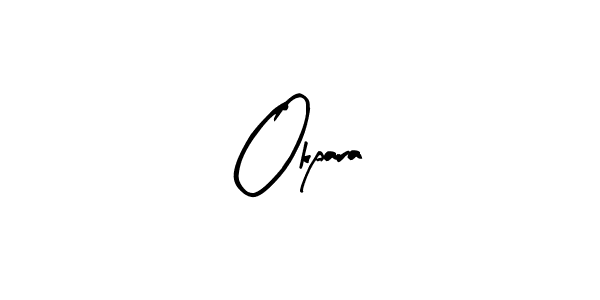 Use a signature maker to create a handwritten signature online. With this signature software, you can design (Arty Signature) your own signature for name Okpara. Okpara signature style 8 images and pictures png