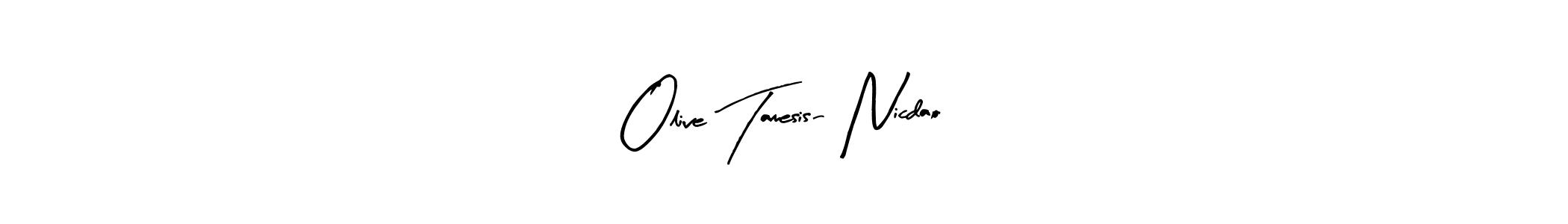 You can use this online signature creator to create a handwritten signature for the name Olive Tamesis- Nicdao. This is the best online autograph maker. Olive Tamesis- Nicdao signature style 8 images and pictures png