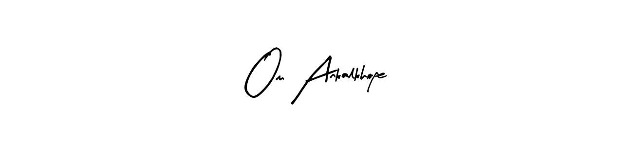 You should practise on your own different ways (Arty Signature) to write your name (Om Ankalkhope) in signature. don't let someone else do it for you. Om Ankalkhope signature style 8 images and pictures png