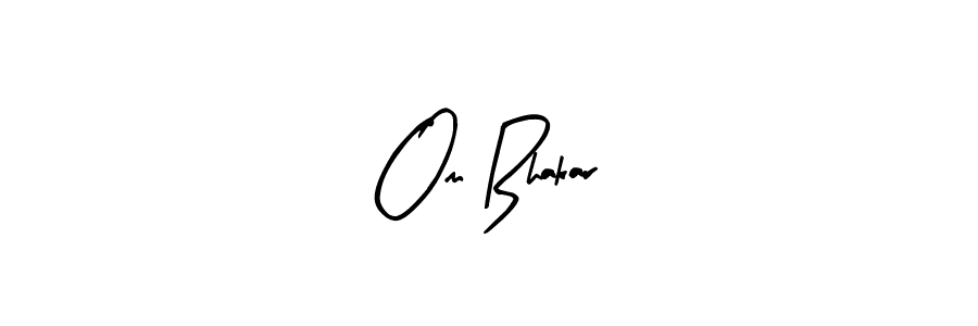 Make a beautiful signature design for name Om Bhakar. With this signature (Arty Signature) style, you can create a handwritten signature for free. Om Bhakar signature style 8 images and pictures png