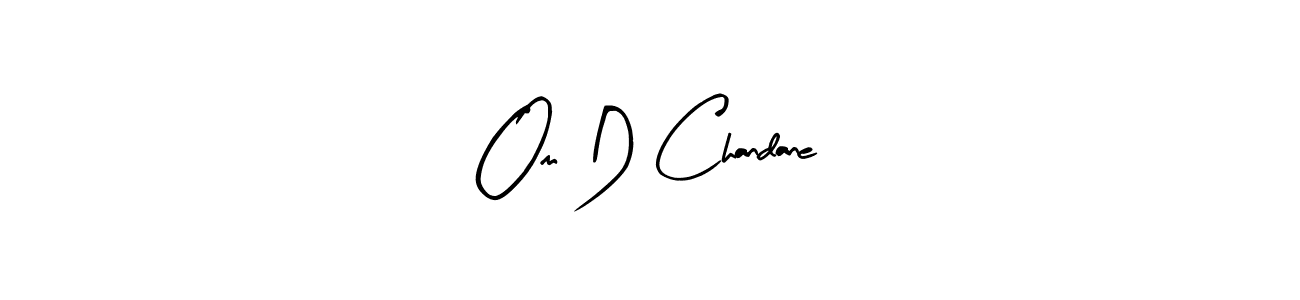 Similarly Arty Signature is the best handwritten signature design. Signature creator online .You can use it as an online autograph creator for name Om D Chandane. Om D Chandane signature style 8 images and pictures png