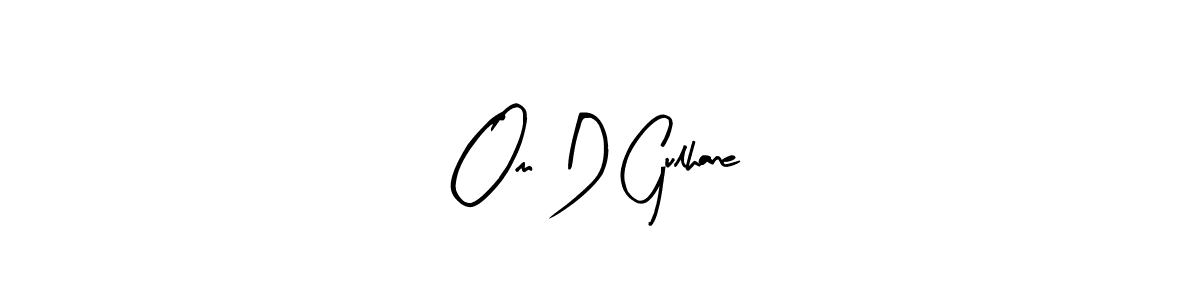 Use a signature maker to create a handwritten signature online. With this signature software, you can design (Arty Signature) your own signature for name Om D Gulhane. Om D Gulhane signature style 8 images and pictures png