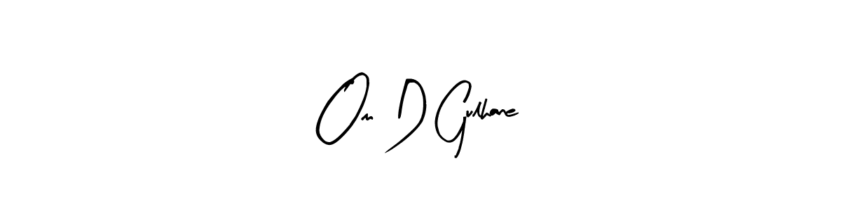 Similarly Arty Signature is the best handwritten signature design. Signature creator online .You can use it as an online autograph creator for name Om D Gulhane. Om D Gulhane signature style 8 images and pictures png