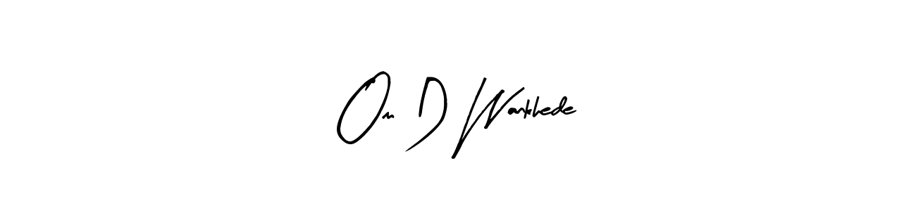 How to make Om D Wankhede name signature. Use Arty Signature style for creating short signs online. This is the latest handwritten sign. Om D Wankhede signature style 8 images and pictures png