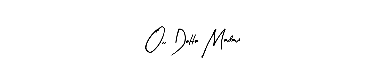 How to make Om Datta Madavi name signature. Use Arty Signature style for creating short signs online. This is the latest handwritten sign. Om Datta Madavi signature style 8 images and pictures png