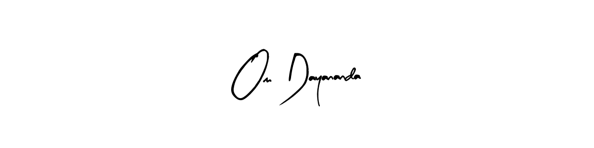 if you are searching for the best signature style for your name Om Dayananda. so please give up your signature search. here we have designed multiple signature styles  using Arty Signature. Om Dayananda signature style 8 images and pictures png