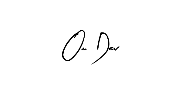 Similarly Arty Signature is the best handwritten signature design. Signature creator online .You can use it as an online autograph creator for name Om Dev. Om Dev signature style 8 images and pictures png