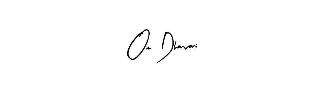 Also You can easily find your signature by using the search form. We will create Om Dhanvani name handwritten signature images for you free of cost using Arty Signature sign style. Om Dhanvani signature style 8 images and pictures png