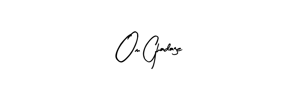 Similarly Arty Signature is the best handwritten signature design. Signature creator online .You can use it as an online autograph creator for name Om Ghadage. Om Ghadage signature style 8 images and pictures png