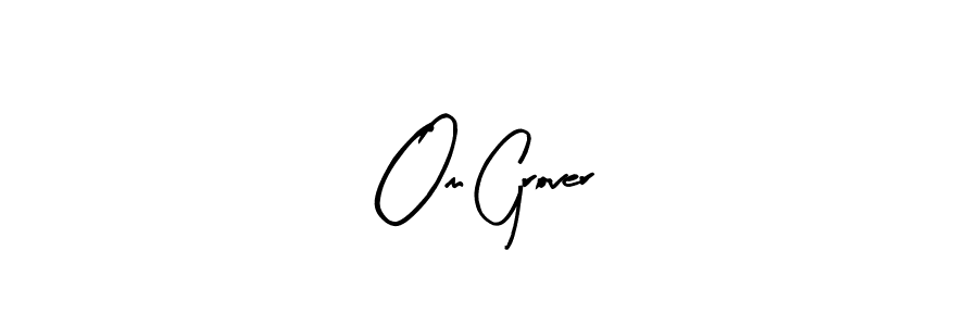 Design your own signature with our free online signature maker. With this signature software, you can create a handwritten (Arty Signature) signature for name Om Grover. Om Grover signature style 8 images and pictures png