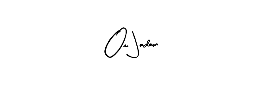 if you are searching for the best signature style for your name Om Jadaun. so please give up your signature search. here we have designed multiple signature styles  using Arty Signature. Om Jadaun signature style 8 images and pictures png