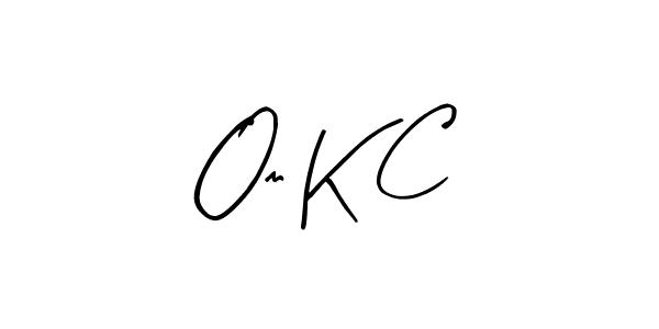 Om K C stylish signature style. Best Handwritten Sign (Arty Signature) for my name. Handwritten Signature Collection Ideas for my name Om K C. Om K C signature style 8 images and pictures png