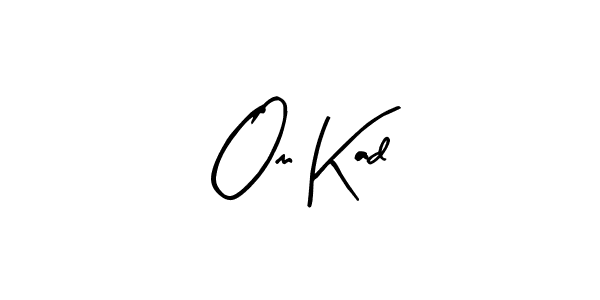 Arty Signature is a professional signature style that is perfect for those who want to add a touch of class to their signature. It is also a great choice for those who want to make their signature more unique. Get Om Kad name to fancy signature for free. Om Kad signature style 8 images and pictures png
