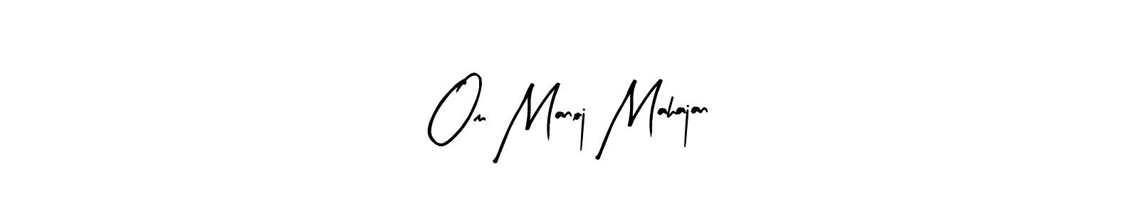 Also we have Om Manoj Mahajan name is the best signature style. Create professional handwritten signature collection using Arty Signature autograph style. Om Manoj Mahajan signature style 8 images and pictures png