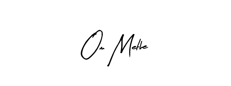 Similarly Arty Signature is the best handwritten signature design. Signature creator online .You can use it as an online autograph creator for name Om Methe. Om Methe signature style 8 images and pictures png