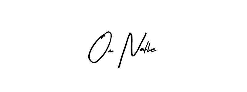 Arty Signature is a professional signature style that is perfect for those who want to add a touch of class to their signature. It is also a great choice for those who want to make their signature more unique. Get Om Nathe name to fancy signature for free. Om Nathe signature style 8 images and pictures png