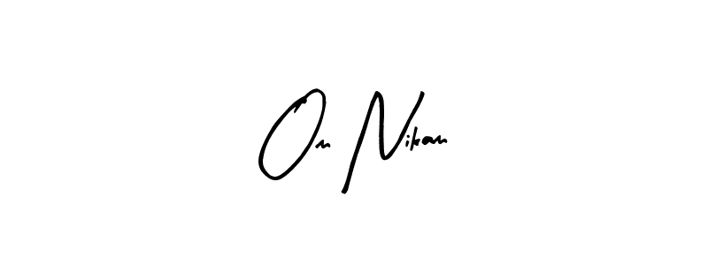 if you are searching for the best signature style for your name Om Nikam. so please give up your signature search. here we have designed multiple signature styles  using Arty Signature. Om Nikam signature style 8 images and pictures png