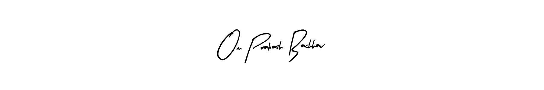 Arty Signature is a professional signature style that is perfect for those who want to add a touch of class to their signature. It is also a great choice for those who want to make their signature more unique. Get Om Prakash Bachhav name to fancy signature for free. Om Prakash Bachhav signature style 8 images and pictures png