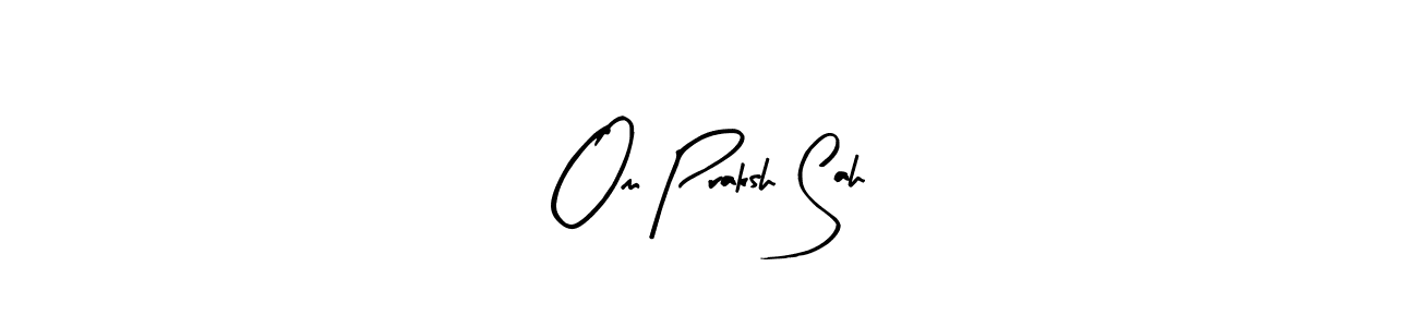 Make a beautiful signature design for name Om Praksh Sah. With this signature (Arty Signature) style, you can create a handwritten signature for free. Om Praksh Sah signature style 8 images and pictures png