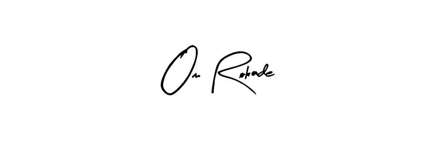 Design your own signature with our free online signature maker. With this signature software, you can create a handwritten (Arty Signature) signature for name Om Rokade. Om Rokade signature style 8 images and pictures png