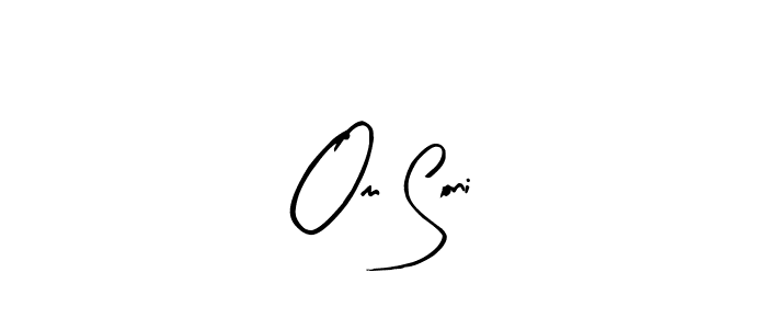 Make a beautiful signature design for name Om Soni. With this signature (Arty Signature) style, you can create a handwritten signature for free. Om Soni signature style 8 images and pictures png