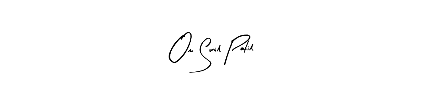 Similarly Arty Signature is the best handwritten signature design. Signature creator online .You can use it as an online autograph creator for name Om Sunil Patil. Om Sunil Patil signature style 8 images and pictures png