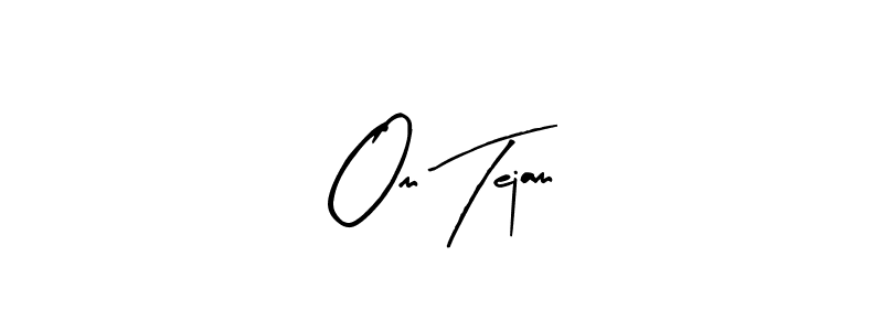 Arty Signature is a professional signature style that is perfect for those who want to add a touch of class to their signature. It is also a great choice for those who want to make their signature more unique. Get Om Tejam name to fancy signature for free. Om Tejam signature style 8 images and pictures png