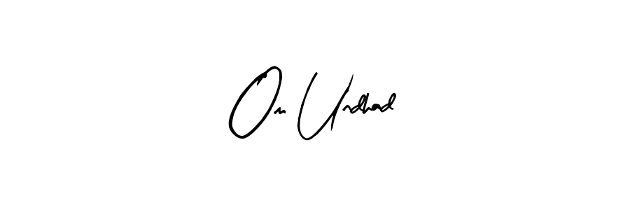 Design your own signature with our free online signature maker. With this signature software, you can create a handwritten (Arty Signature) signature for name Om Undhad. Om Undhad signature style 8 images and pictures png