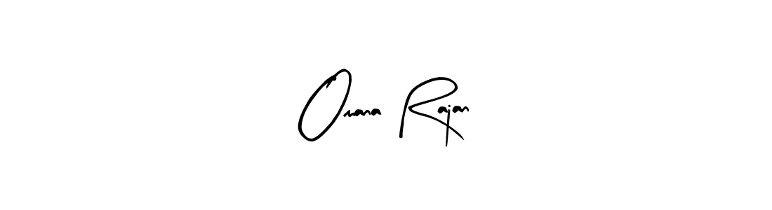 Use a signature maker to create a handwritten signature online. With this signature software, you can design (Arty Signature) your own signature for name Omana Rajan. Omana Rajan signature style 8 images and pictures png