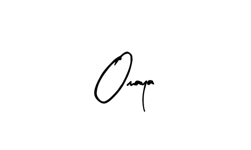 Design your own signature with our free online signature maker. With this signature software, you can create a handwritten (Arty Signature) signature for name Omaya. Omaya signature style 8 images and pictures png