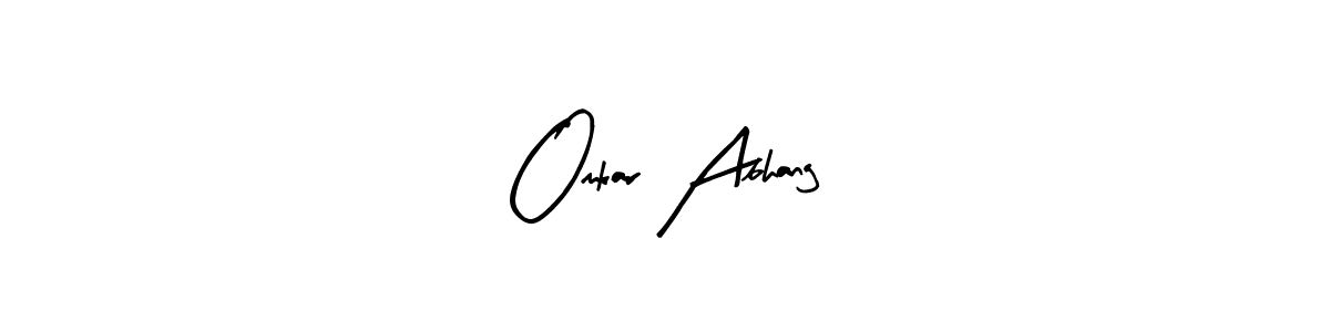 The best way (Arty Signature) to make a short signature is to pick only two or three words in your name. The name Omkar Abhang include a total of six letters. For converting this name. Omkar Abhang signature style 8 images and pictures png