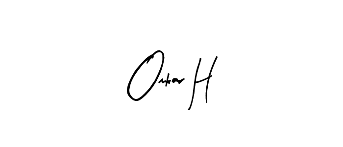 Also You can easily find your signature by using the search form. We will create Omkar H name handwritten signature images for you free of cost using Arty Signature sign style. Omkar H signature style 8 images and pictures png