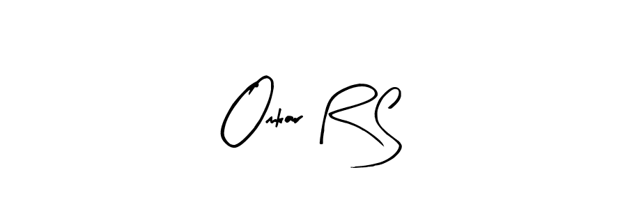 Create a beautiful signature design for name Omkar R S. With this signature (Arty Signature) fonts, you can make a handwritten signature for free. Omkar R S signature style 8 images and pictures png