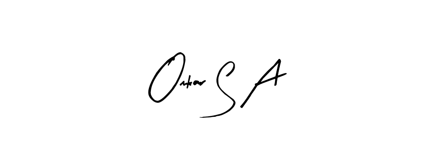 You should practise on your own different ways (Arty Signature) to write your name (Omkar S A) in signature. don't let someone else do it for you. Omkar S A signature style 8 images and pictures png