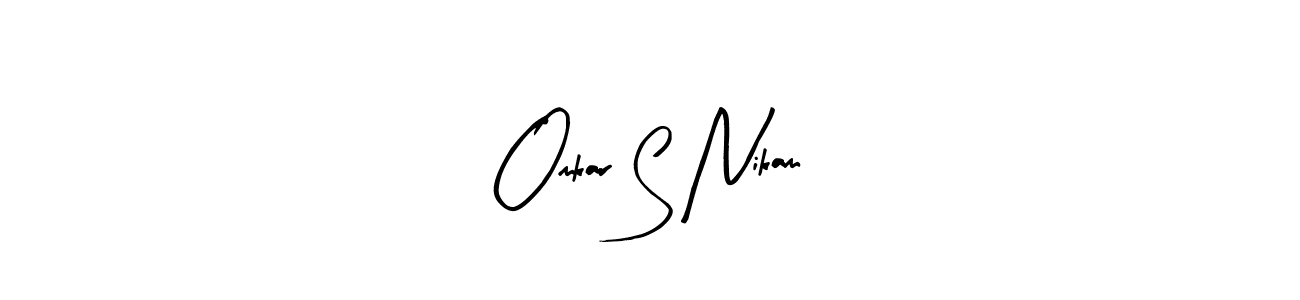 Make a beautiful signature design for name Omkar S Nikam. Use this online signature maker to create a handwritten signature for free. Omkar S Nikam signature style 8 images and pictures png