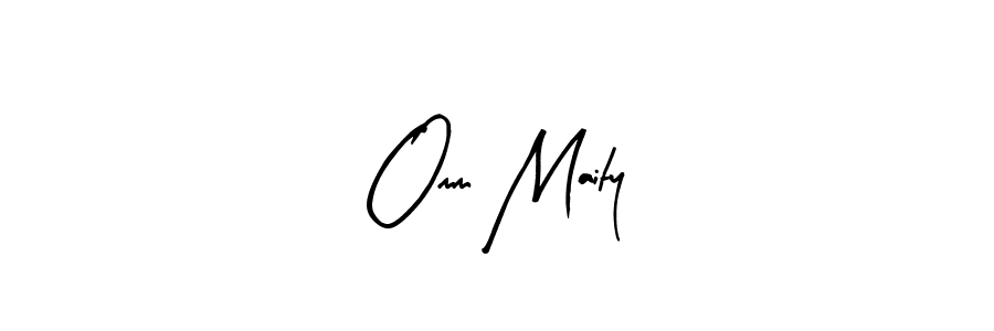 Use a signature maker to create a handwritten signature online. With this signature software, you can design (Arty Signature) your own signature for name Omm Maity. Omm Maity signature style 8 images and pictures png