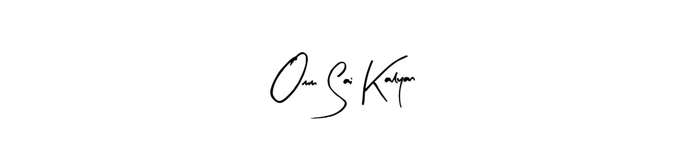 Arty Signature is a professional signature style that is perfect for those who want to add a touch of class to their signature. It is also a great choice for those who want to make their signature more unique. Get Omm Sai Kalyan name to fancy signature for free. Omm Sai Kalyan signature style 8 images and pictures png