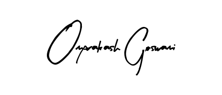A modern signature idea for name Omprakash Goswami using Arty Signature font. Clean strokes and elegant curves make it stand out instantly. Omprakash Goswami signature style 8 images and pictures png