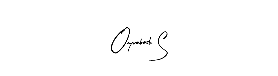 Create a beautiful signature design for name Omprakash S. With this signature (Arty Signature) fonts, you can make a handwritten signature for free. Omprakash S signature style 8 images and pictures png
