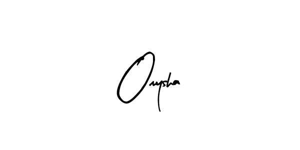 Use a signature maker to create a handwritten signature online. With this signature software, you can design (Arty Signature) your own signature for name Omysha. Omysha signature style 8 images and pictures png