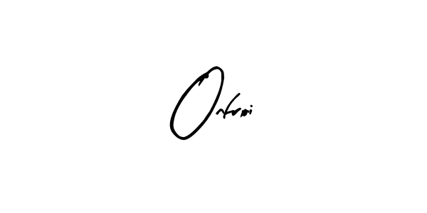 Design your own signature with our free online signature maker. With this signature software, you can create a handwritten (Arty Signature) signature for name Onfroi. Onfroi signature style 8 images and pictures png