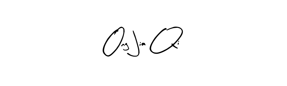 Create a beautiful signature design for name Ong Jia Qi. With this signature (Arty Signature) fonts, you can make a handwritten signature for free. Ong Jia Qi signature style 8 images and pictures png