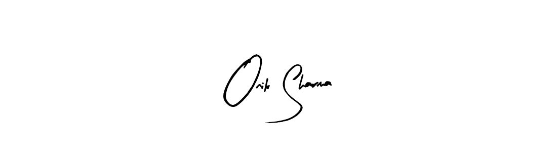 Create a beautiful signature design for name Onik Sharma. With this signature (Arty Signature) fonts, you can make a handwritten signature for free. Onik Sharma signature style 8 images and pictures png