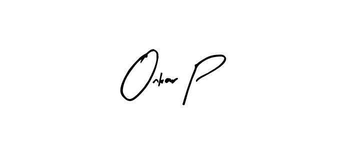 Also You can easily find your signature by using the search form. We will create Onkar P name handwritten signature images for you free of cost using Arty Signature sign style. Onkar P signature style 8 images and pictures png