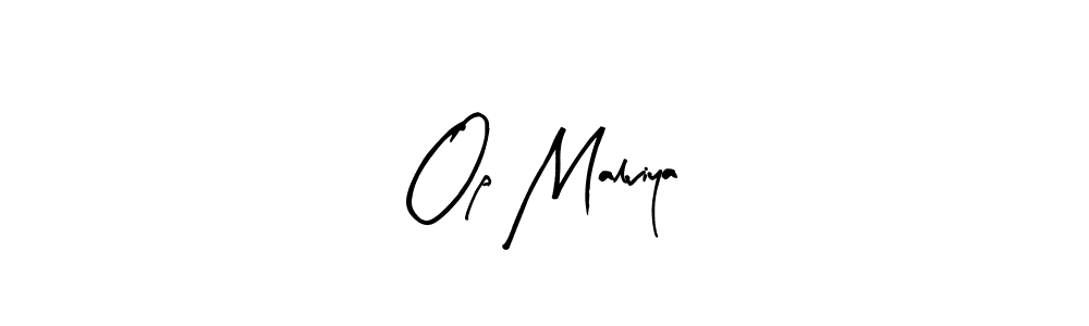 Design your own signature with our free online signature maker. With this signature software, you can create a handwritten (Arty Signature) signature for name Op Malviya. Op Malviya signature style 8 images and pictures png