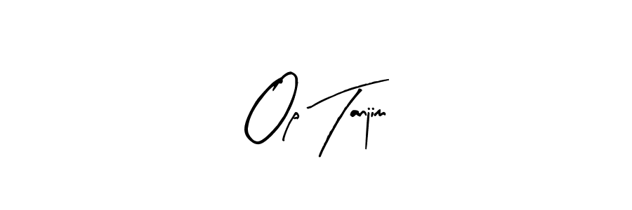 Similarly Arty Signature is the best handwritten signature design. Signature creator online .You can use it as an online autograph creator for name Op Tanjim. Op Tanjim signature style 8 images and pictures png