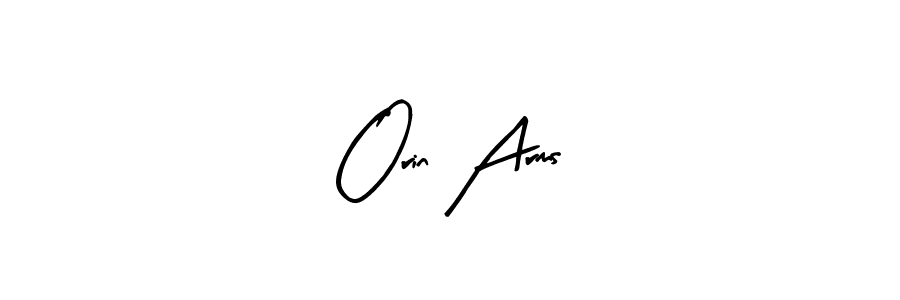 Design your own signature with our free online signature maker. With this signature software, you can create a handwritten (Arty Signature) signature for name Orin Arms. Orin Arms signature style 8 images and pictures png